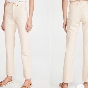 Classic Cream Straight Leg Women's Jeans